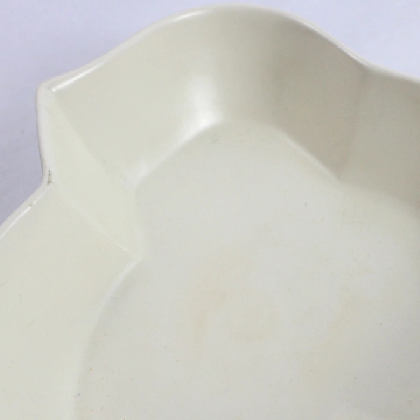 Vintage Red Wing Pottery Leaf Shaped Bowl 1068 Green And White