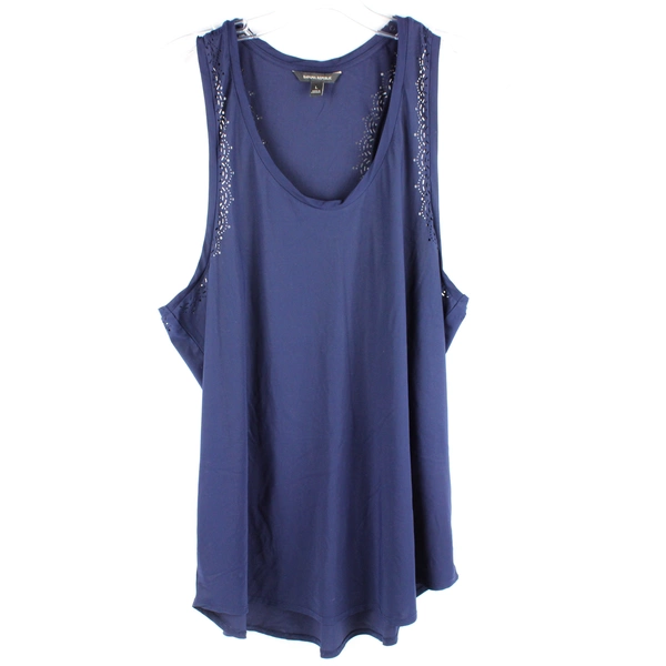 Banana Republic Sleeveless Racer Back Tank Top Women's Large Granite Blue Basic