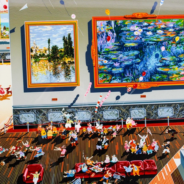 Hiro Yamagata Museum II Serigraph on Paper Hors Commerce 30/50 Framed 1988