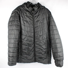 Caldo Heated Puffer Jacket with Power Bank, Adult Unisex XL Black Hood