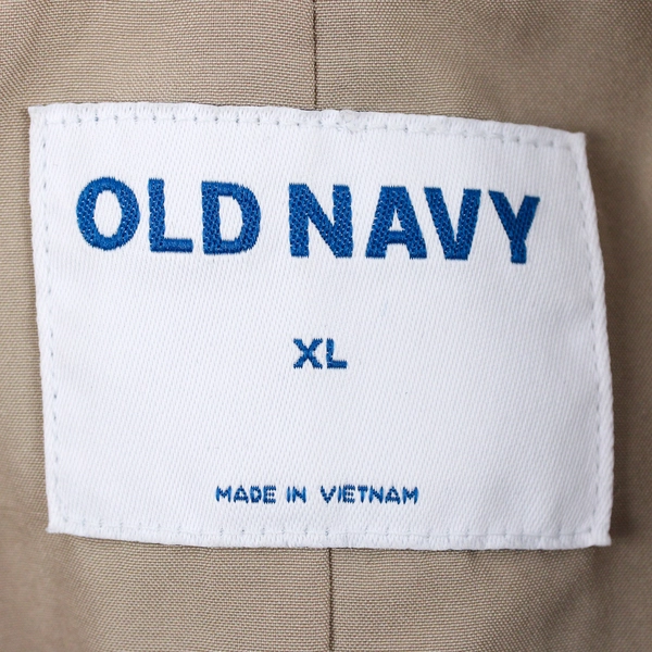 Old Navy Double-Breasted Linen Blazer Men's XL, Khaki Shoulder Pads