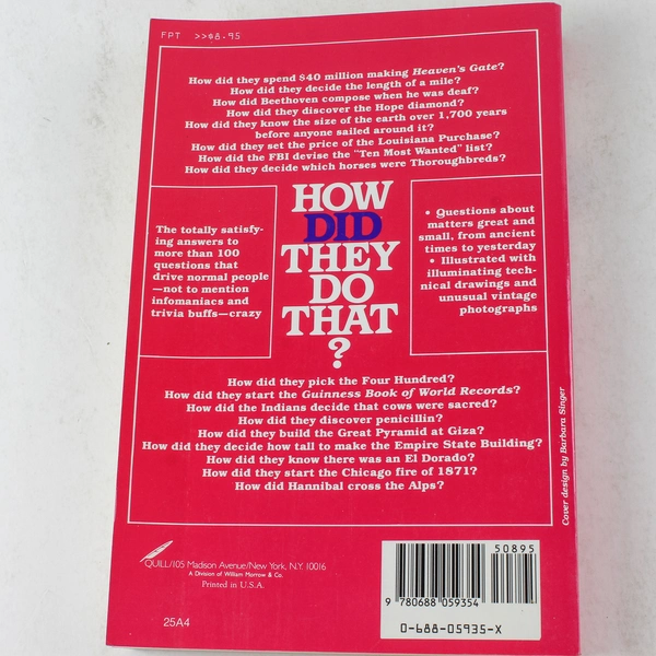 How Did They Do That? by Caroline Sutton 1985 Paperback Good Condition