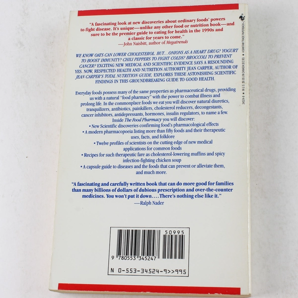 The Food Pharmacy by Jean Carper 1989 Paperback Food Is Your Best Medicine
