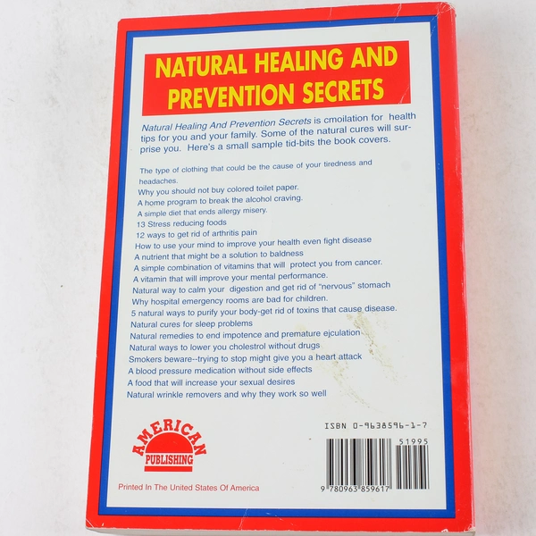 Natural Healing & Prevention Secrets by Nielson & Robinson - Pre-Owned Book