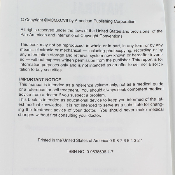 Natural Healing & Prevention Secrets by Nielson & Robinson - Pre-Owned Book