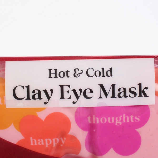Ustyle Reusable Hot & Cold Clay Eye Mask, Red Floral Beauty