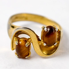 18 KMGF Women's Tiger Eye Ring Size 8