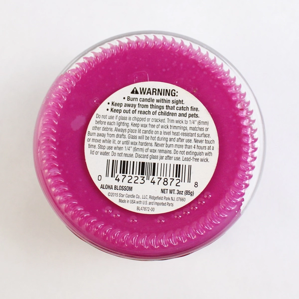 Star Candle 3 oz Jar, Resort Aloha Blossom Scent