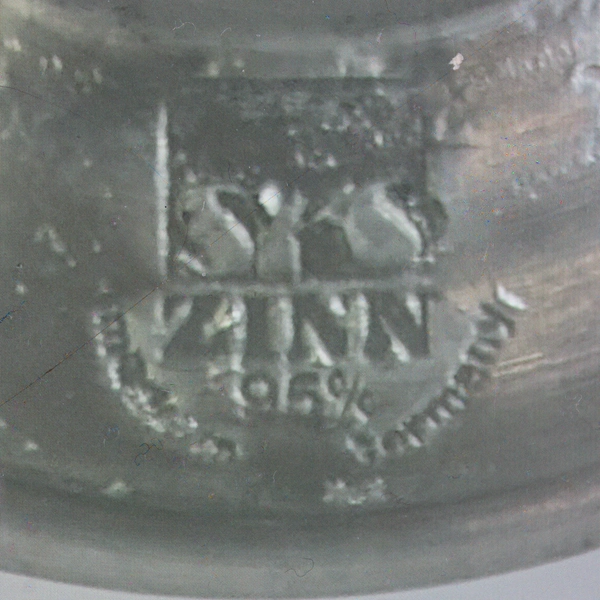 SKS ZINN 95% Pewter Der Lindenbaum Shot Glass Made in Germany 2.25 Inch