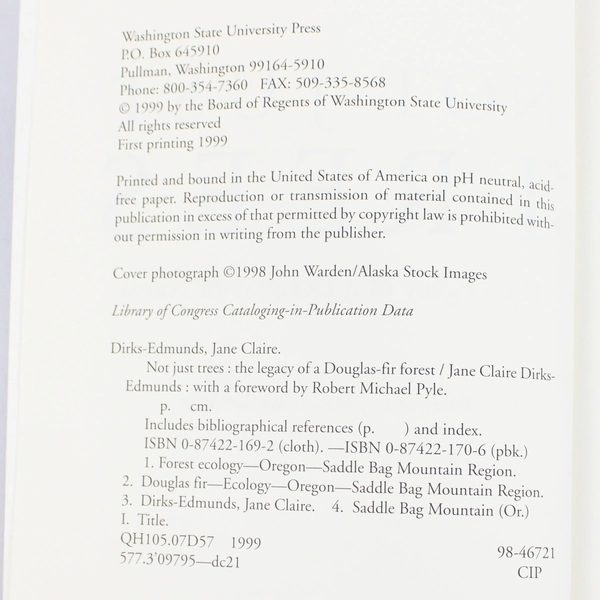 Not Just Trees by Jane Claire Dirks-Edmunds Signed Paperback 1999 1st Printing