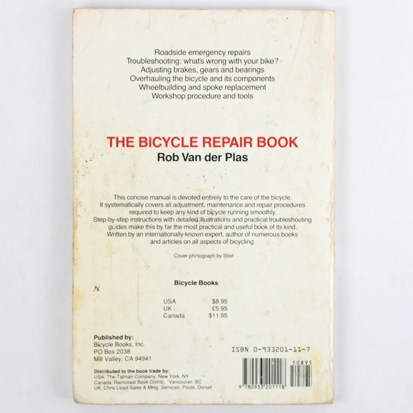 The Bicycle Repair Book by Rob Van Der Plas (1985, Paperback)