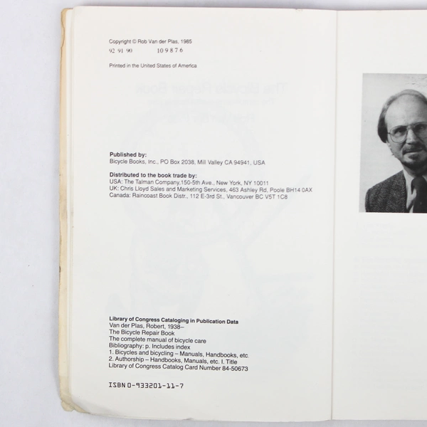 The Bicycle Repair Book by Rob Van Der Plas (1985, Paperback)