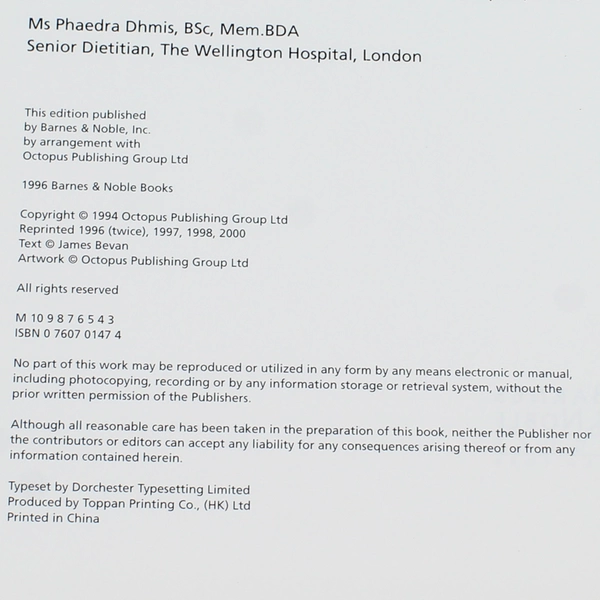 A Pictorial Handbook of Anatomy & Physiology by Dr James Bevan 2000 HC