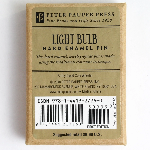 Good Idea Light Bulb Enamel Pin Peter Pauper Press