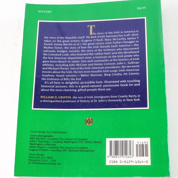 The Book of Irish Americans by William D. Griffin 1990 Paperback - Good