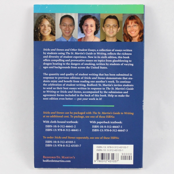 Sticks and Stones and Other Student Essays 2008 Paperback