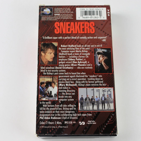 Sneakers VHS 1993 MCA Home Video Robert Redford Dan Akyroyd Mary McDonnell