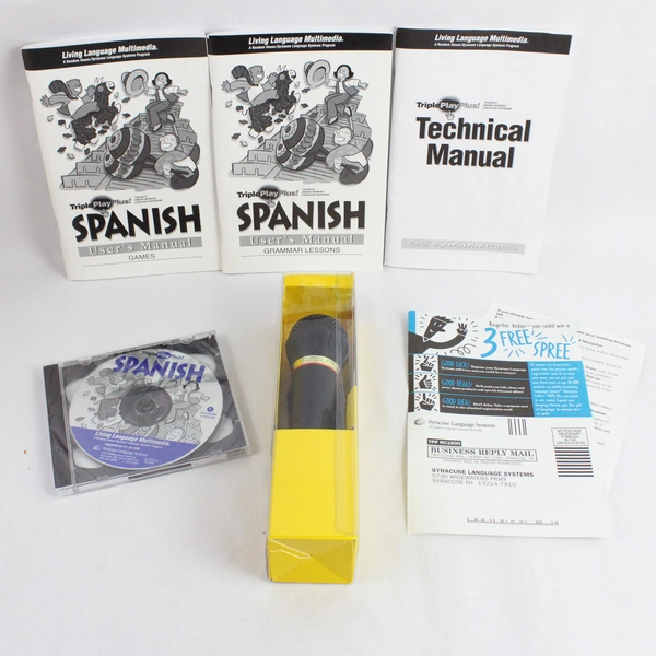 1997 Triple Play Plus Spanish Grammar Windows 95 3.1 CD-ROM Incomplete