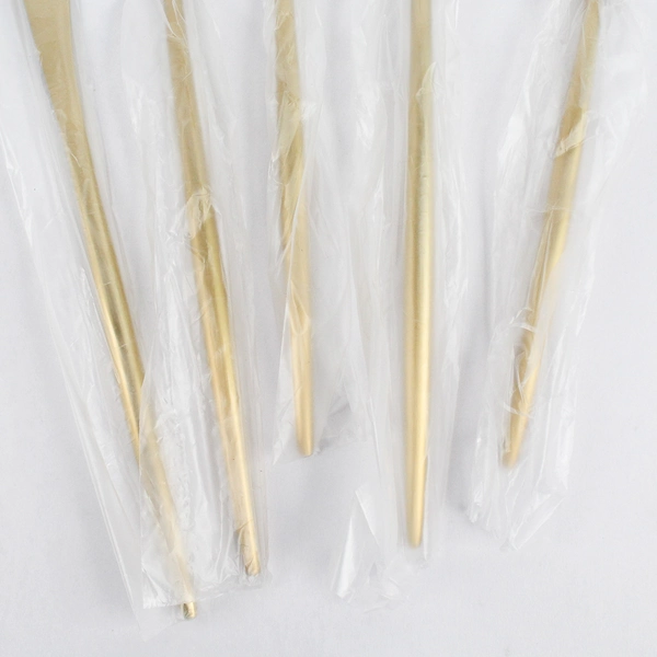 30 Piece Set Fameware Stainless Steel Flatware Satin Gold