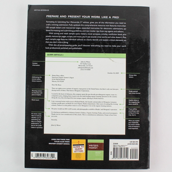 Formatting & Submitting Your Manuscript 3rd Ed. by Sambuchino - Pre-Owned PB