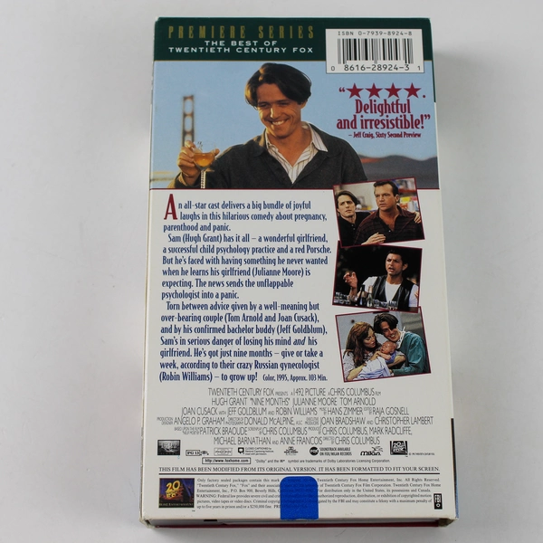 Nine Months VHS 1996 20th Century Fox Video Hugh Grant