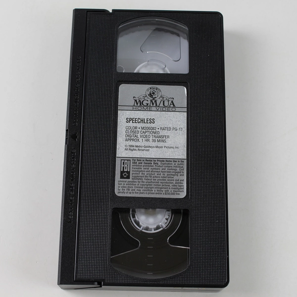 Speechless VHS 1997 Movie Time Michael Keaton Geena Davis