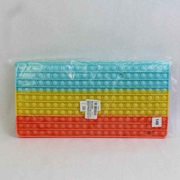 UimoKi 441 Jumbo Sensory Push Pop Mat Silicone Rainbow Fidget Toy 16 x 16 in