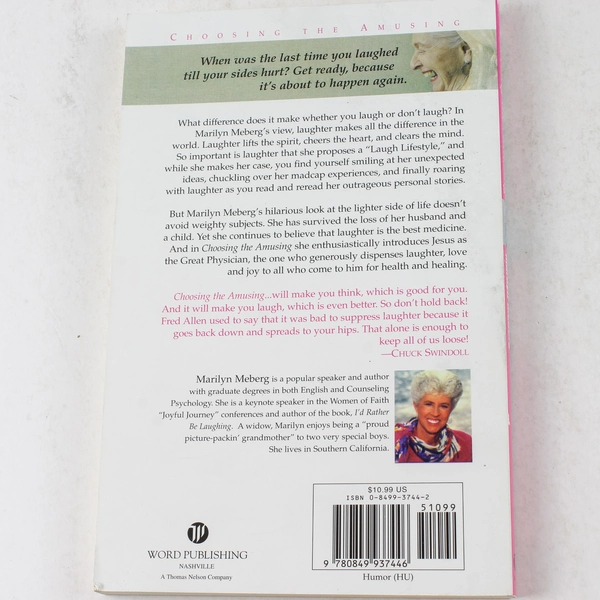 Choosing the Amusing by Marilyn Meberg 1999 Paperback Humor Book