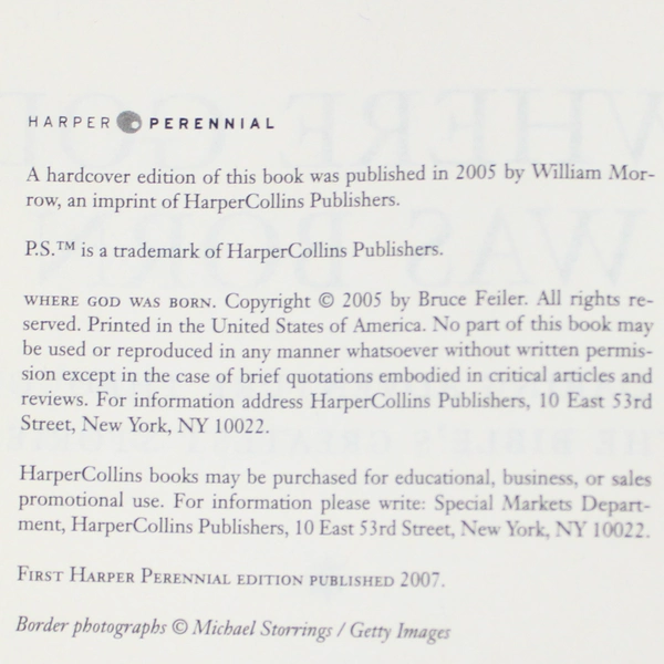 Where God Was Born By Bruce Feiler 2007 Paperback