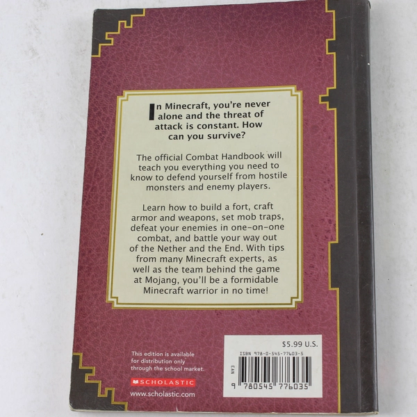 Minecraft Combat Handbook Scholastic 2014 Paperback Good Condition