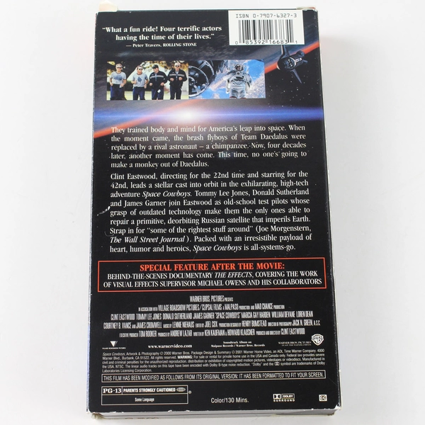 Space Cowboys VHS 2001 Warner Bros Clint Eastwood Tommy Lee Jones
