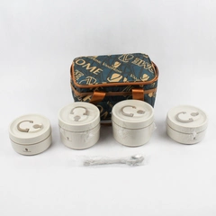 Vandhome Bento Box Set with Insulated Bag, 4 Stainless Steel Containers & Spoon