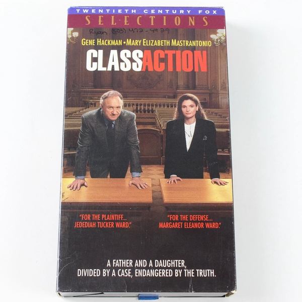 Class Action VHS 1991 Fox Video Gene Hackman Mary Elizabeth Monstrantonio