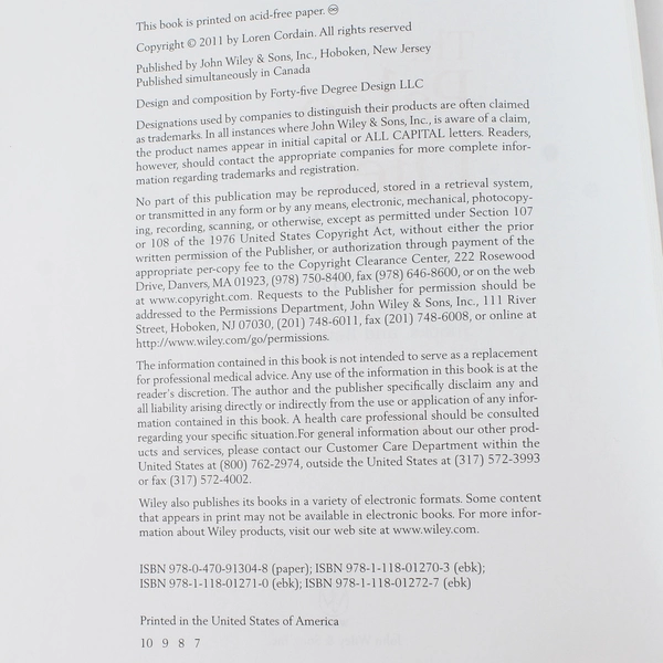 The Paleo Diet Cookbook by Loren Cordain & Nell Stephenson 2011 Paperback