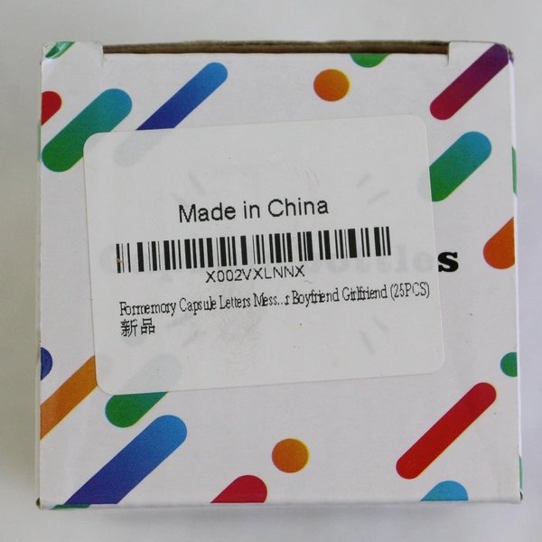 Formemory Capsule Letters, 25 pc Message in a Bottle w Cork