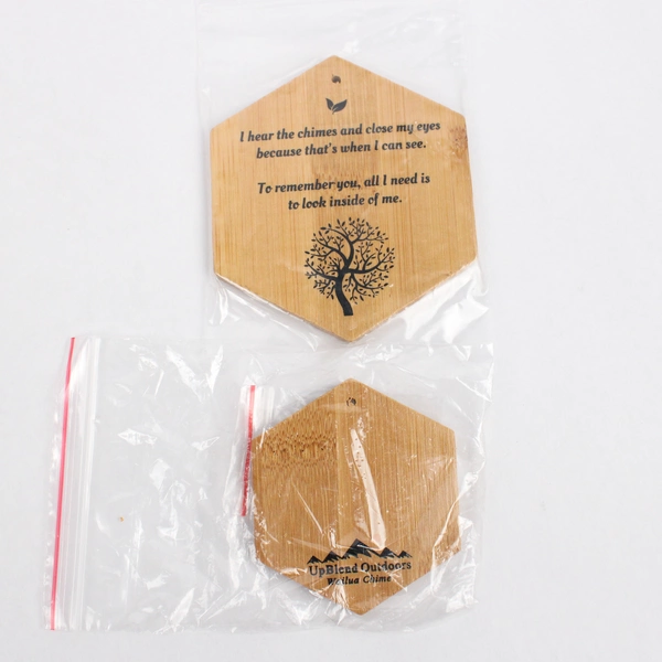 Upblend Outdoors Memorial Wailua Wind Chime, Bamboo Black 29"