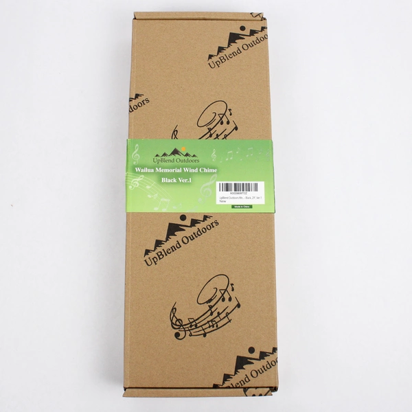 Upblend Outdoors Memorial Wailua Wind Chime, Bamboo Black 29"