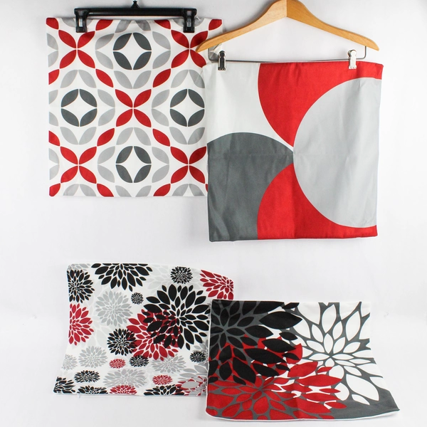 Pack of 4 Hanrunsi Square Pillow Covers 18"x18" Soft Decorative Assorted Prints