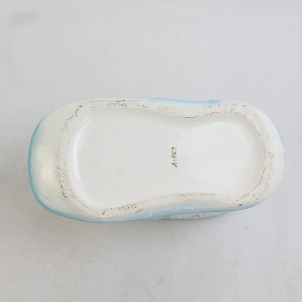 Vintage Ceramic Baby Shoe Planter With The Lace