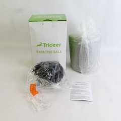 Trideer Extra Thick Yoga Exercise Ball w/ Quick Pump, Large Silver PVC 23-26 in