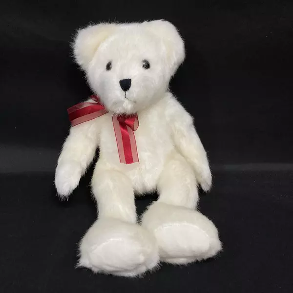 2006 Burton And Burton White Teddy Bear Plush Animal Toy 13 Inch