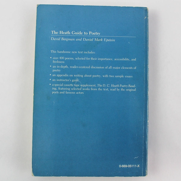 The Health Guide to Poetry by Bergman & Epstein 1983 PB Pre-Owned Book