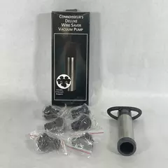 Drinks Connoisseurs Deluxe Wine Saver Vacuum Pump With Six Stoppers