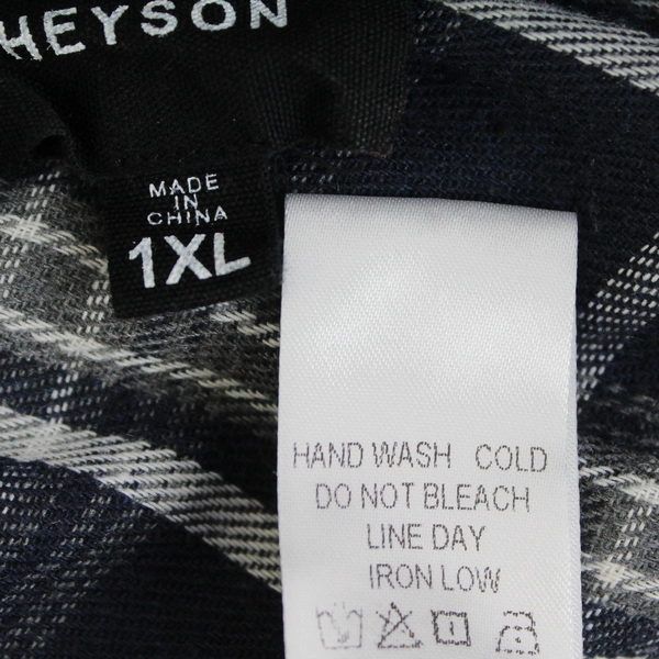 Heyson Women's Purple Blue Plaid Shacket Button Up Size 1XL