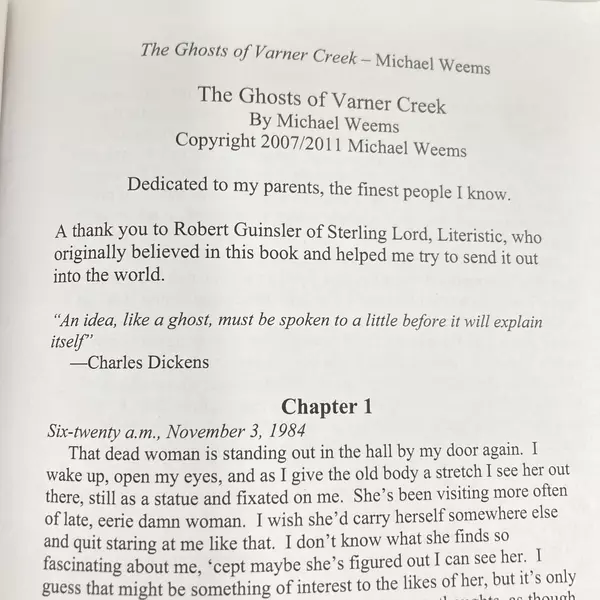 The Ghosts of Varner Creek by Michael Weems 2012 Paperback Good Condition