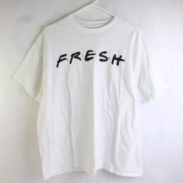 Fashion Nova Men's White Fresh Short Sleeves Crew Neck Pullover T Shirt Size XL