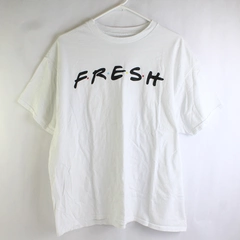 Fashion Nova Men's White Fresh Short Sleeves Crew Neck Pullover T Shirt Size XL