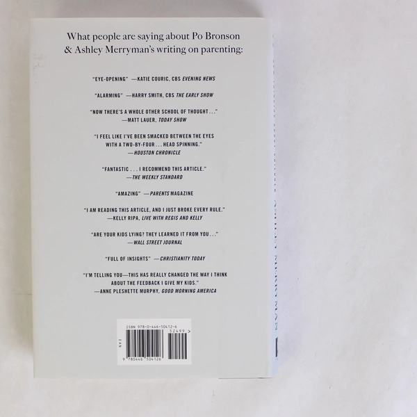 NurtureShock by Po Bronson & Ashley Merryman 2009 1st Edition Hardcover DJ