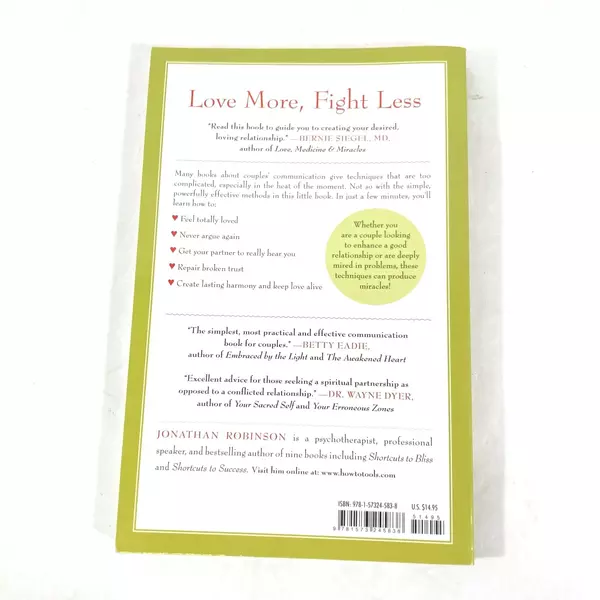 Communication Miracles for Couples by Jonathan Robinson 2012 Paperback Good