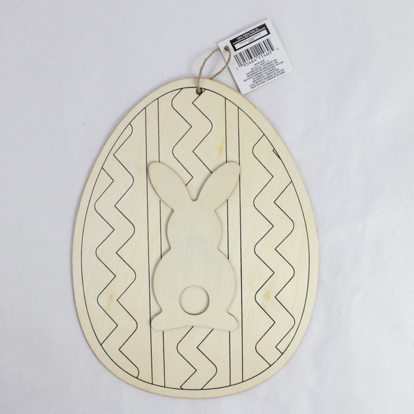 Lot of 2 Crafter's Square Hanging Wooden Decorations for Spring Painting Crafts